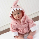 Baby bathrobe, soft and absorbent bathrobe with animal print