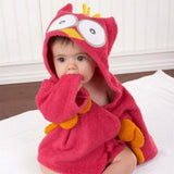 Baby Bathrobe, Soft and Absorbent Bathrobe with Animal Print