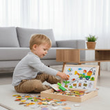 Montessori 2-in-1 Drawing Board – Magnetic Board and Chalkboard