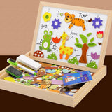 Montessori 2-in-1 Drawing Board – Magnetic Board and Chalkboard