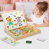 Montessori 2-in-1 Drawing Board – Magnetic Board and Chalkboard