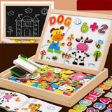 Montessori 2-in-1 Drawing Board – Magnetic Board and Chalkboard