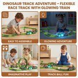 Dinosaur Racing Track, Flexible Light-Up Track