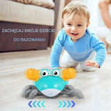 Crawling crab toy, automatic musical toy that avoids obstacles