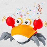 Crawling crab toy, automatic musical toy that avoids obstacles