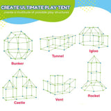 Children's Fort Building Kit, Tent Structure for Indoor and Outdoor Use