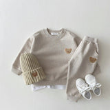 Baby jogging set, sweatshirt, pants, and hat