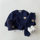 Baby jogging set, sweatshirt, pants, and hat