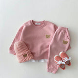 Baby jogging set, sweatshirt, pants, and hat