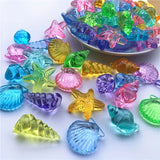 Marine Animals Themed Jewelry Set, 40 Pieces of Acrylic Jewelry for Treasure Hunt Game