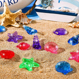Marine Animal Themed Jewelry Set, 40 Piece Acrylic Jewelry for Treasure Hunt Game