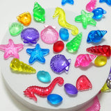 Marine Animal Themed Jewelry Set, 40 Piece Acrylic Jewelry for Treasure Hunt Game