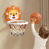 Wall-mounted basketball hoop set, game with mini balls and pump