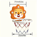 Wall-mounted basketball hoop set, game with mini balls and pump