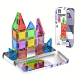 Magnetic Building Blocks Set, 32 STEM Magnetic Plates