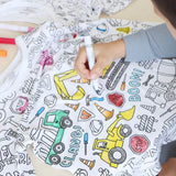 Coloring Pajama Set, Washable Pajama for Drawing and Coloring