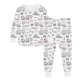 Coloring Pajama Set, Washable Pajama for Drawing and Coloring