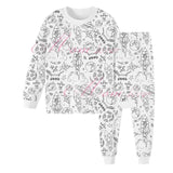 Coloring Pajama Set, Washable Pajama for Drawing and Coloring