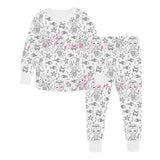 Coloring Pajama Set, Washable Pajama for Drawing and Coloring