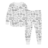 Coloring Pajama Set, Washable Pajama for Drawing and Coloring