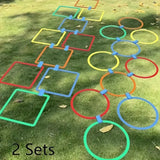 Jumping Sensory Play Set, 10 Colorful Skill Games for Outdoor Training
