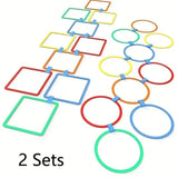 Jumping Sensory Play Set, 10 Colorful Skill Games for Outdoor Training