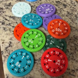 Set of Math Spinners, Educational Toy for Counting