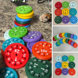 Set of Math Spinners, Educational Toy for Counting