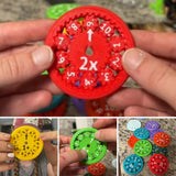 Set of Math Spinners, Educational Toy for Counting