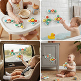 Set of Spinners with Suction Cup, Pack of 3 Pieces