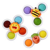 Set of Spinners, Rotating Toys with Suction Cup – Pack of 3 Pieces
