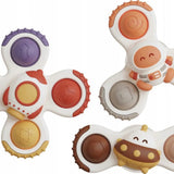 Set of Spinners, Rotating Toys with Suction Cup – Pack of 3 Pieces