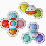 Set of Spinners, Rotating Toys with Suction Cup – Pack of 3 Pieces