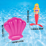 Pool Toy Set with Mermaid, Spinning Mermaid for Bath and Underwater Play