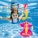Pool Toy Set with Mermaid, Spinning Mermaid for Bath and Underwater Play