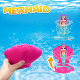 Pool Toy Set with Mermaid, Spinning Mermaid for Bath and Underwater Play