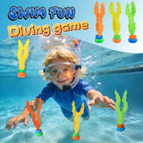 Pool Diving Toy Set, Aquatic Plant Toss Game