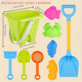Beach Toy Set, Sand and Water Play Kit with Bucket, Shovel, and Accessories