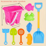 Beach Toy Set, Sand and Water Play Kit with Bucket, Shovel, and Accessories