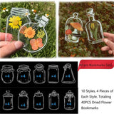 Bookmark Kit with Pressed Flowers, 30-Piece DIY Kit