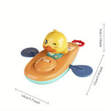 Yellow bath duck, floating ABS toy for pool and bathtub