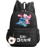 School backpack with keychain, Stitch bag